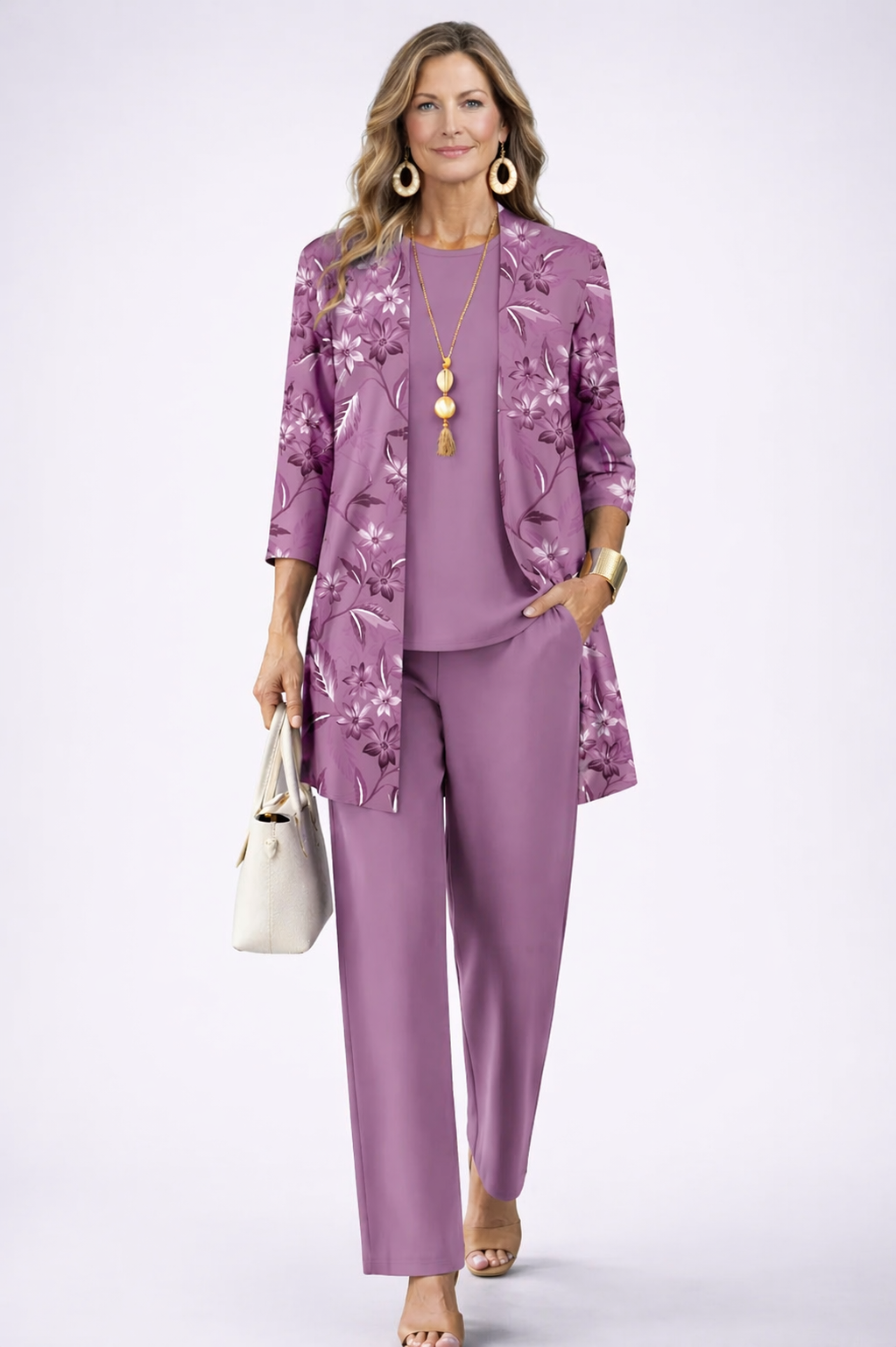 Antje – dreiteiliges Damen-Set in Violett