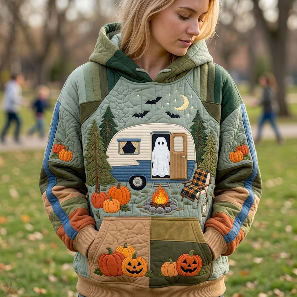 Gruseliger Kapuzenpullover für Damen – Thea, Ansicht 1