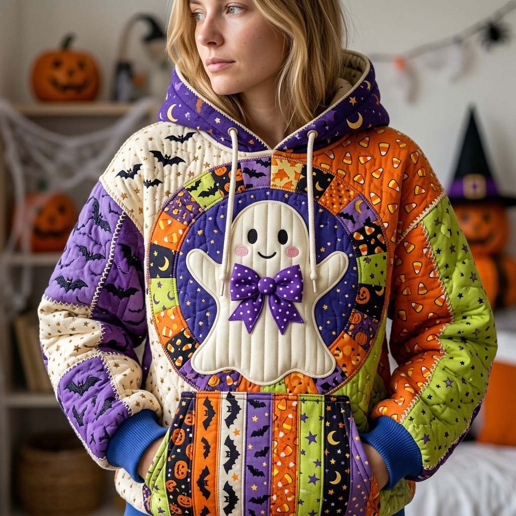 Festlicher Patchwork-Hoodie für Damen – Cornelia, Ansicht 1