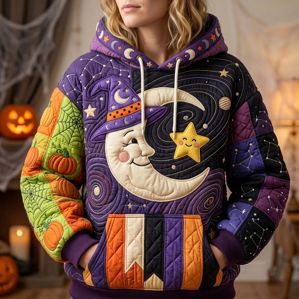 Patchwork-Hoodie Mitternacht für Damen – Henrike, Ansicht 1
