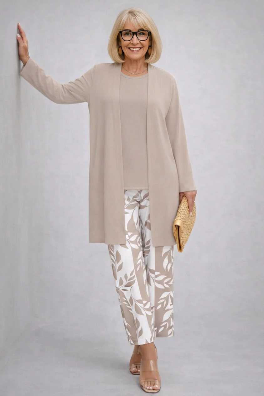 Gabriele – dreiteiliges Damen-Set in Creme
