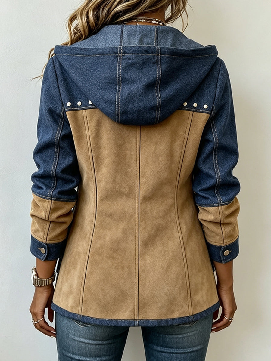 Marianne | Gesteppte Kapuzenjacke im Patchwork-Look